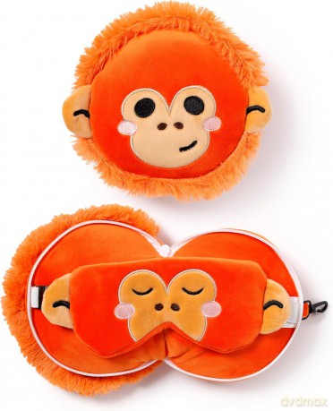 Poduszka podróżna i maska na oczy Orangutan