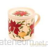 Porcelanowy kubek i pokrywka Christmas Botanicals