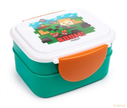 Pudełko na lunch ze sztućcami Minecraft Boom!