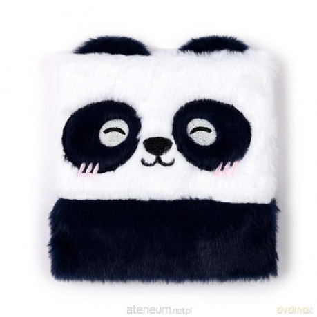 Puszysty pluszowy notatnik linie Panda