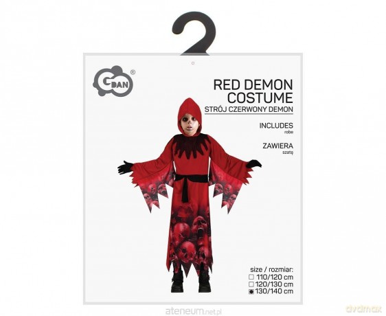 Strój dla dzieci Czerwony Demon rozm. 130/140cm