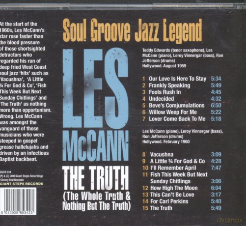 Les Mccann: Truth Mccann, Les [CD]