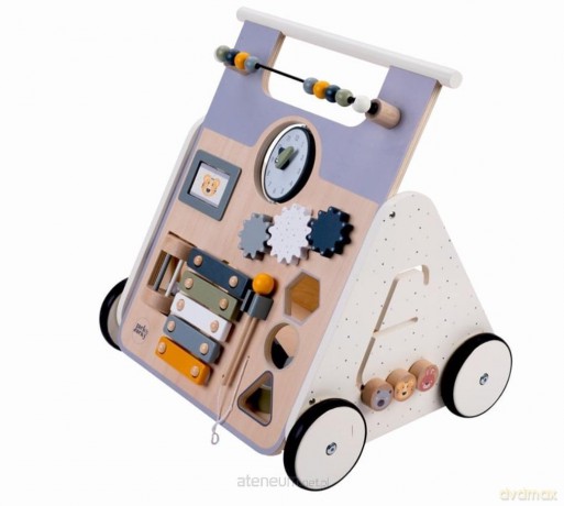 Chodzik pchacz edukacyjny drewniany