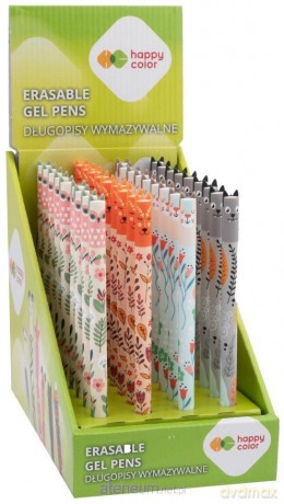 Długopis wymaz. Uszaki Floral Art nieb (36szt)