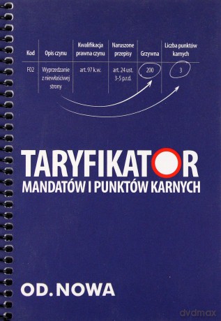 Taryfikator mandatów i punktów karnych - Anna Prus [KSIĄŻKA]