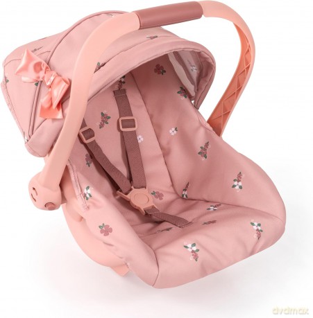 Fotelik samochodowy dla lalek z daszkiem różowy