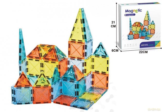 Klocki magnetyczne 43 el. [KLOCKI]