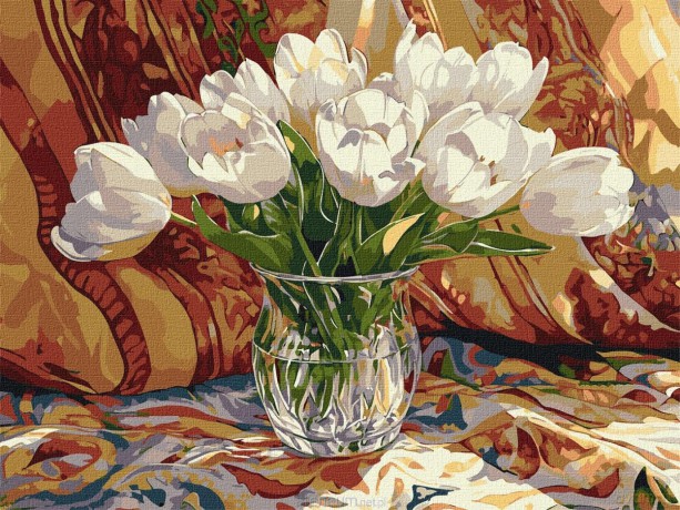 Malowanie po numerach - Tulipanowy spokój 30x40cm