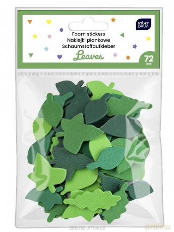 Naklejki piankowe samoprzylepne Leaves 72szt