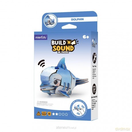 Puzzle 3D. Buduj i słuchaj - Delfin [PUZZLE]