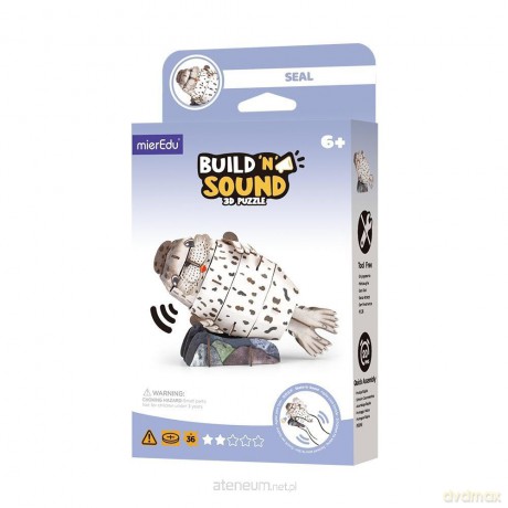 Puzzle 3D. Buduj i słuchaj - Foka [PUZZLE]