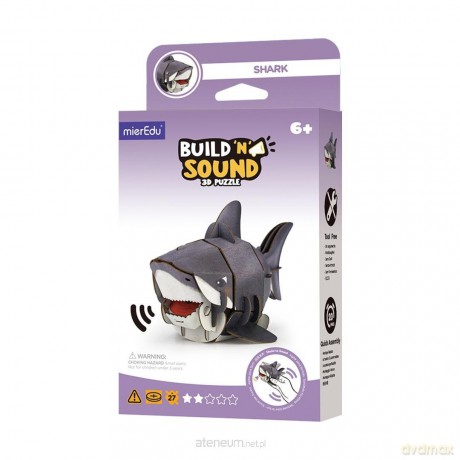 Puzzle 3D. Buduj i słuchaj - Rekin [PUZZLE]