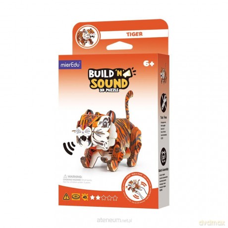 Puzzle 3D. Buduj i słuchaj - Tygrys [PUZZLE]