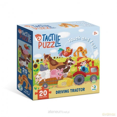 Puzzle sensoryczne Jade traktorem 20el [PUZZLE]