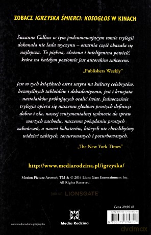 Kosogłos. Igrzyska Śmierci Tom 3 (okładka filmowa) - Suzanne Collins [KSIĄŻKA]