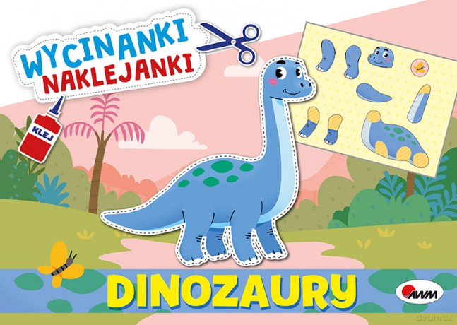 Dinozaury. Wycinanki naklejanki [KSIĄŻKA]