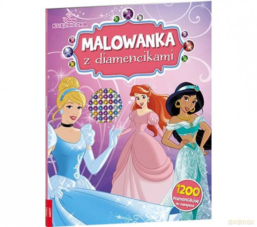 Disney Księżniczka Malowanka z diamencikami DKO-9104 [KSIĄŻKA]