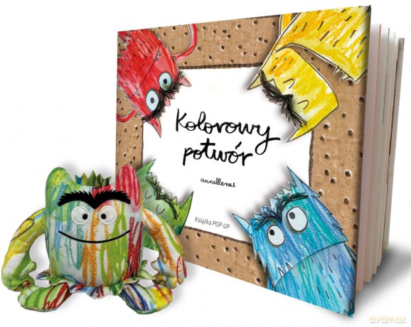 Książka Pop-up z maskotką. Kolorowy potwór - Anna Llenas [KSIĄŻKA]
