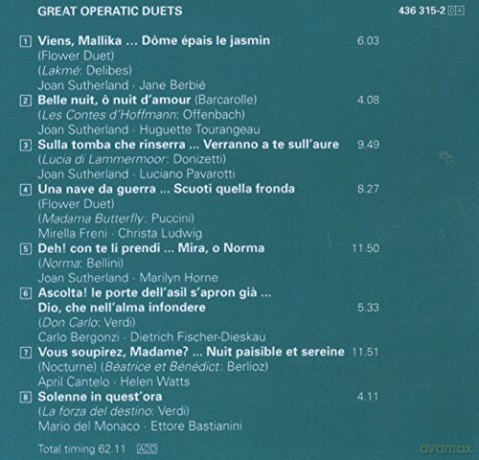 Various: Great Operatic Duets [CD]