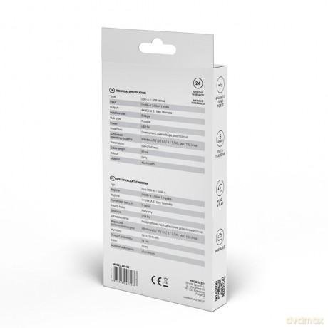 4-portowy HUB USB 3.1 Gen 1, AK-53