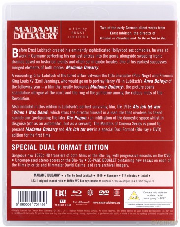 Madame DuBarry (Masters of Cinema) [Blu-Ray]+[DVD]