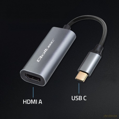 Adapter aluminiowa przejściówka USB-C na HDMI 4K | 60Hz | 32AWG