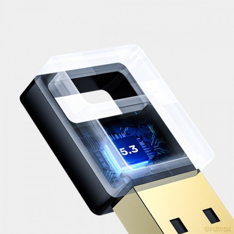 Adapter Bluetooth 5.3 BLE, USB-A, EDR, 30m, CZARNY ;B105B
