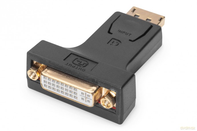 Adapter Displayport 1080p 60Hz FHD Typ DP/DVI-I (24+5) M/Ż Czarny