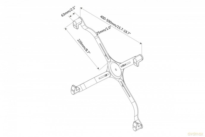 Adapter do LCD bez otworów w standardzie VESA, max. 30", max. obciążenie 8kg