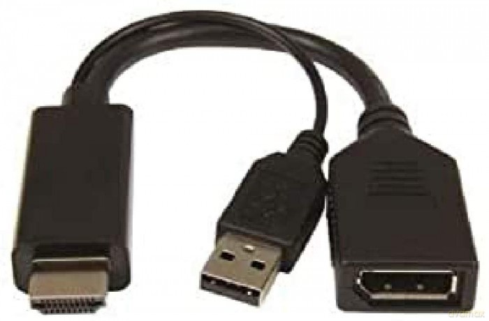 Adapter HDMI do Display Port czarny
