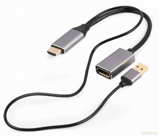 Adapter HDMI do DP 4K 60Hz USB-A powered