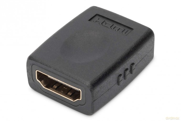 Adapter HDMI HighSpeed z Ethernetem 4K 60Hz UHD Typ HDMI A/HDMI A Ż/Ż Czarny
