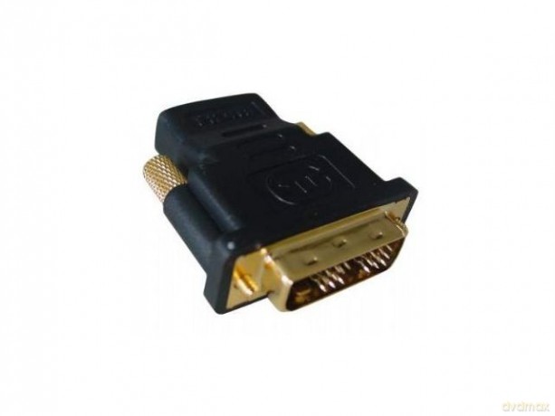Adapter HDMI(F)->DVI(M) pozłacane końcówki