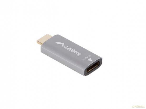 Adapter HDMI(M)-Displayport(F)4K srebrny