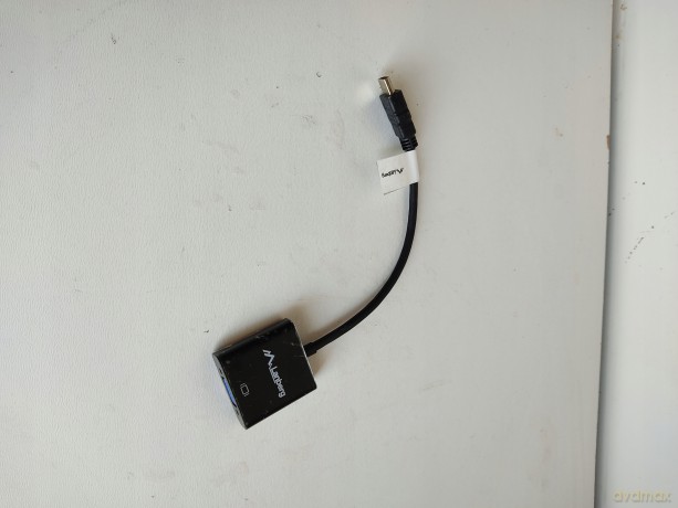 Adapter HDMI-A (M) -> VGA (F) + audio na kablu