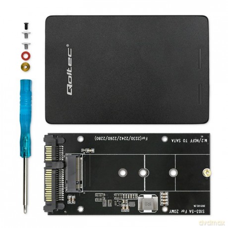 Adapter na dysk M.2 SSD | SATA NGFF do SATA III | 2TB | Super speed 6Gb/s | Czarny