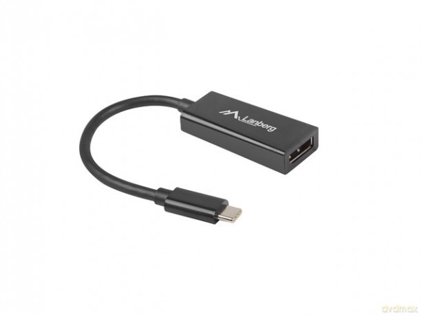 Adapter USB CM - Displayport F 15cm czarny