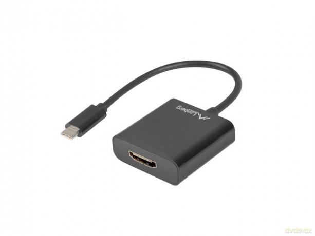 Adapter USB CM - HDMI F 15cm czarny