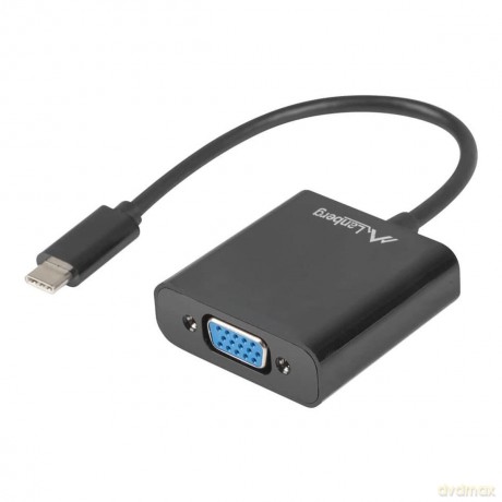 Adapter USB CM - VGA F 15cm czarny