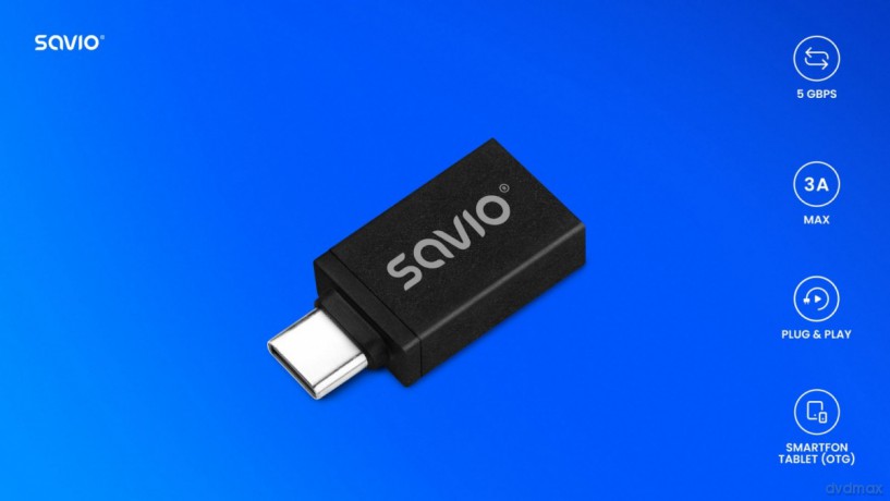Adapter USB-A 3.1 (F)-USB-C 3.1 (M) AK-80