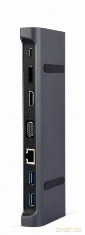 Adapter USB-C 9w1, HDMI, USB-C PD, VGA, DP, USBx3, Audio, LAN