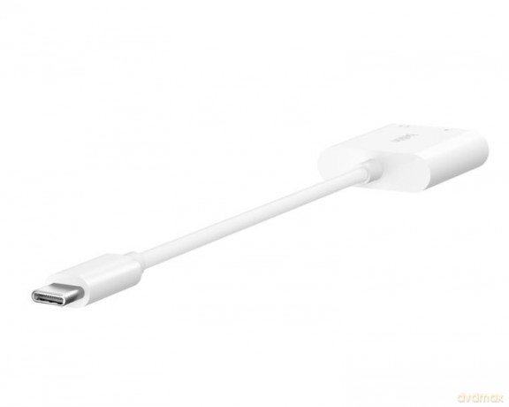Adapter USB-C to 3.5 MM AUDIO + kabel USB-C biały