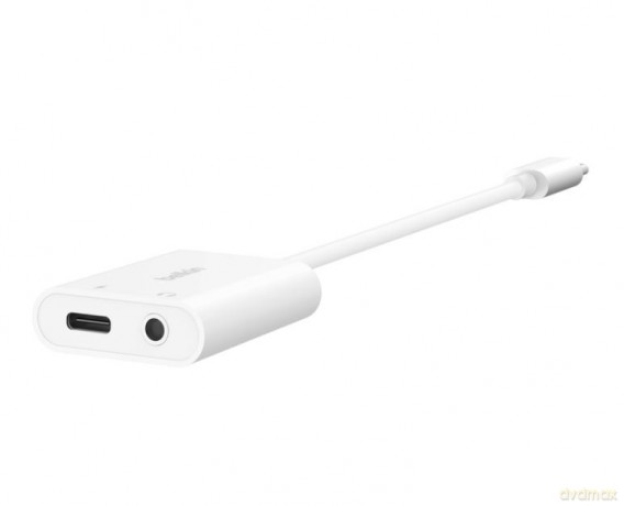 Adapter USB-C to 3.5 MM AUDIO + kabel USB-C biały