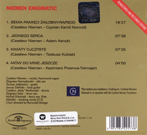 Czesław Niemen: Enigmatic (digipack) [CD]