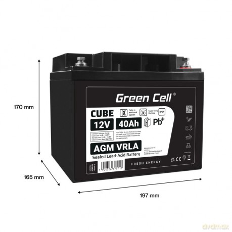 Akumulator AGM VRLA 12V 40Ah IP54
