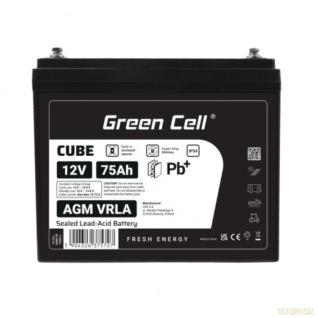Akumulator AGM VRLA 12V 75Ah IP54