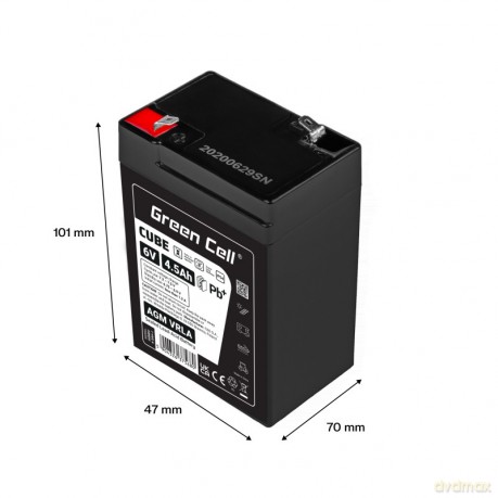 Akumulator AGM VRLA 6V 4,5Ah IP54