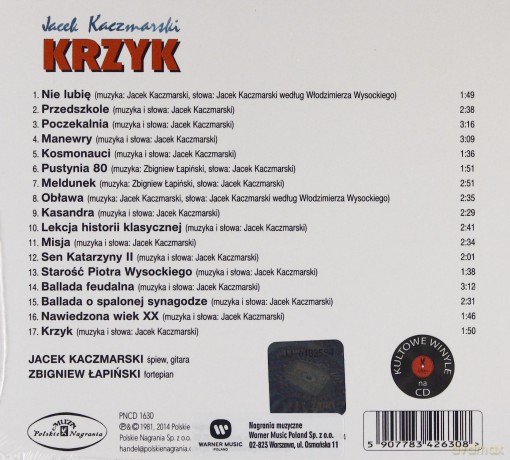 Jacek Kaczmarski: Krzyk [CD]