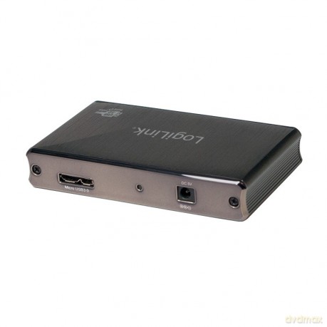 Aluminiowy HUB USB3.0 4-porty, Czarny, z zasilaczem