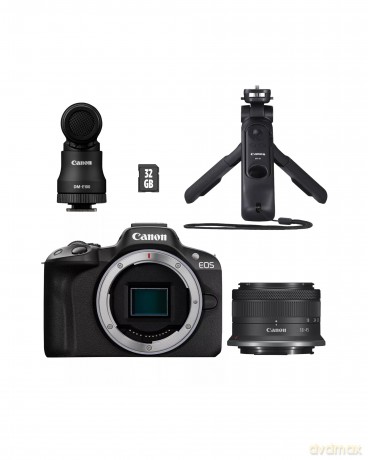 Aparat bezlusterkowy EOS R50 czarny +RF-S 18-45 CREATOR KIT 5811C035